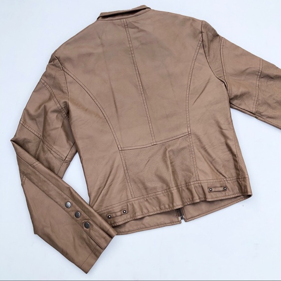 From The Heart Faux Leather Moto Jacket Size S - Picture 6 of 6